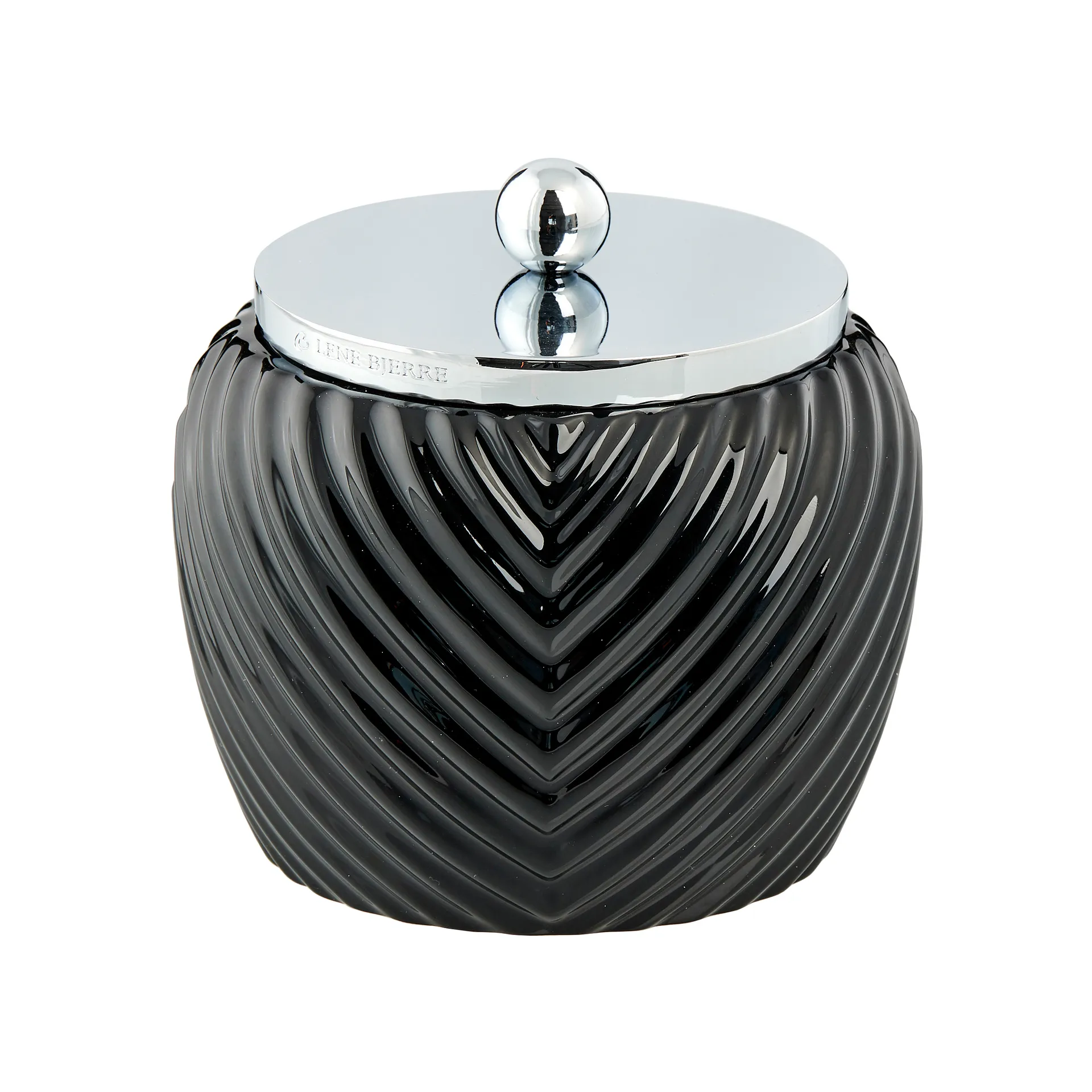 Milda jar 12 cm, Black-silver Lene Bjerre