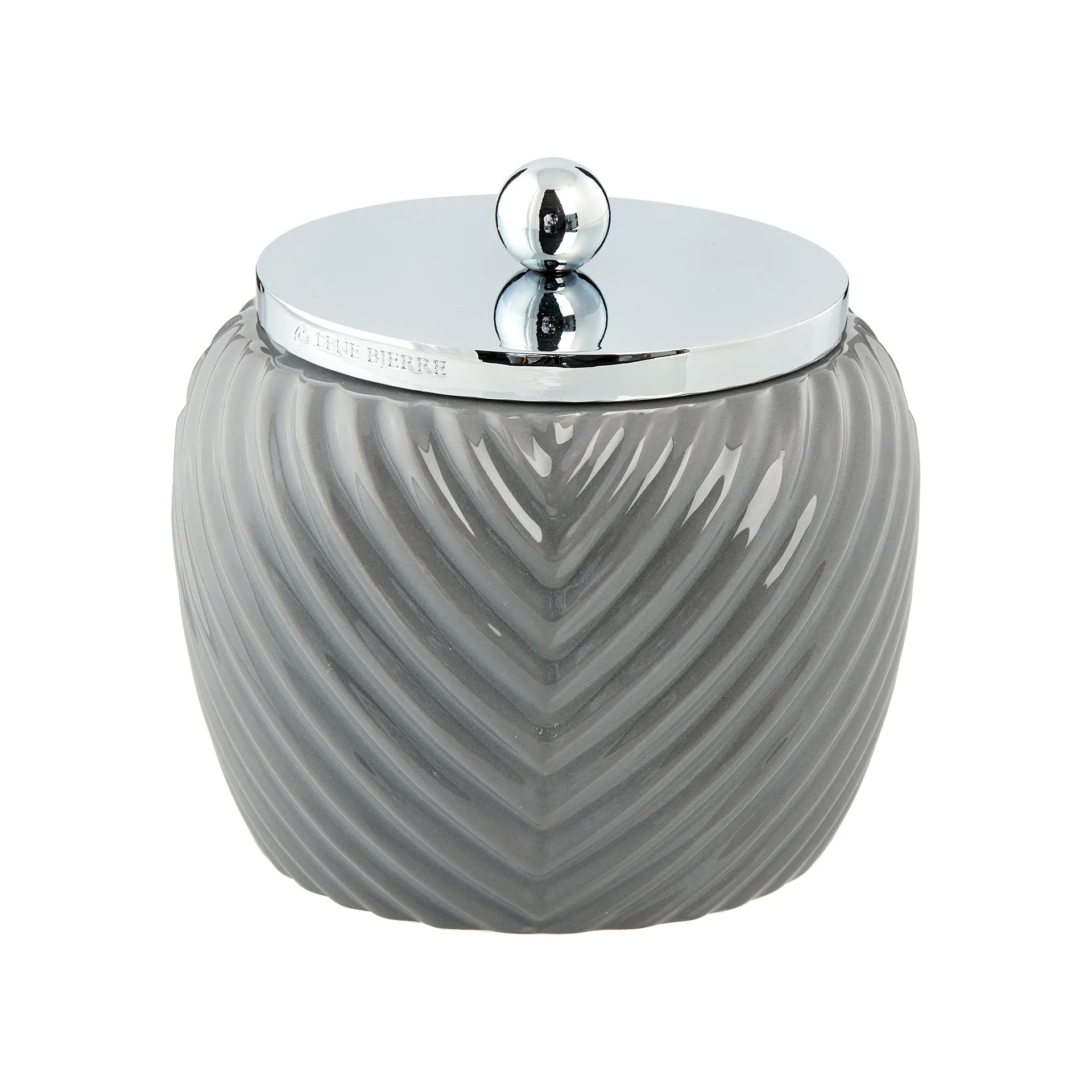 Milda jar 12 cm, Monument grey-silver Lene Bjerre