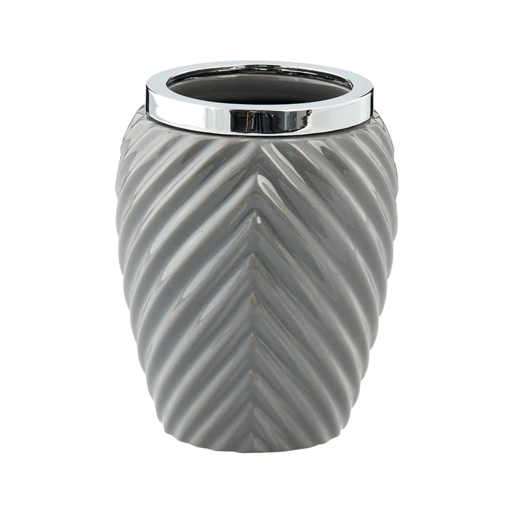 Milda toothbush mug 11 cm - Monument grey-silver - Lene Bjerre