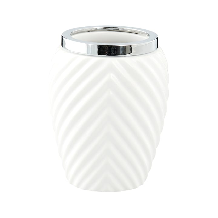 Milda toothbush mug 11 cm - White-silver - Lene Bjerre