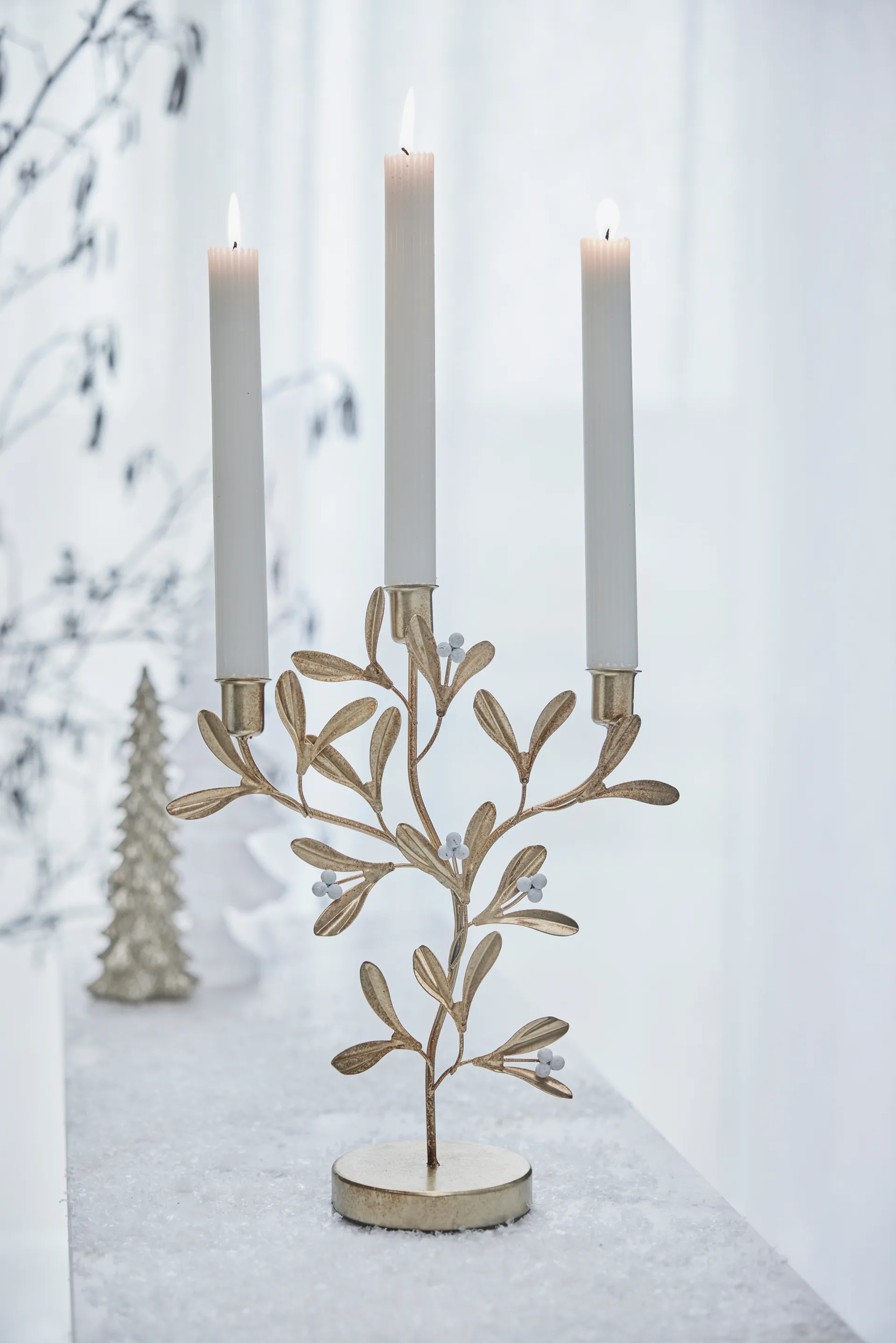Missia candle sticks 34 cm, Light gold Lene Bjerre