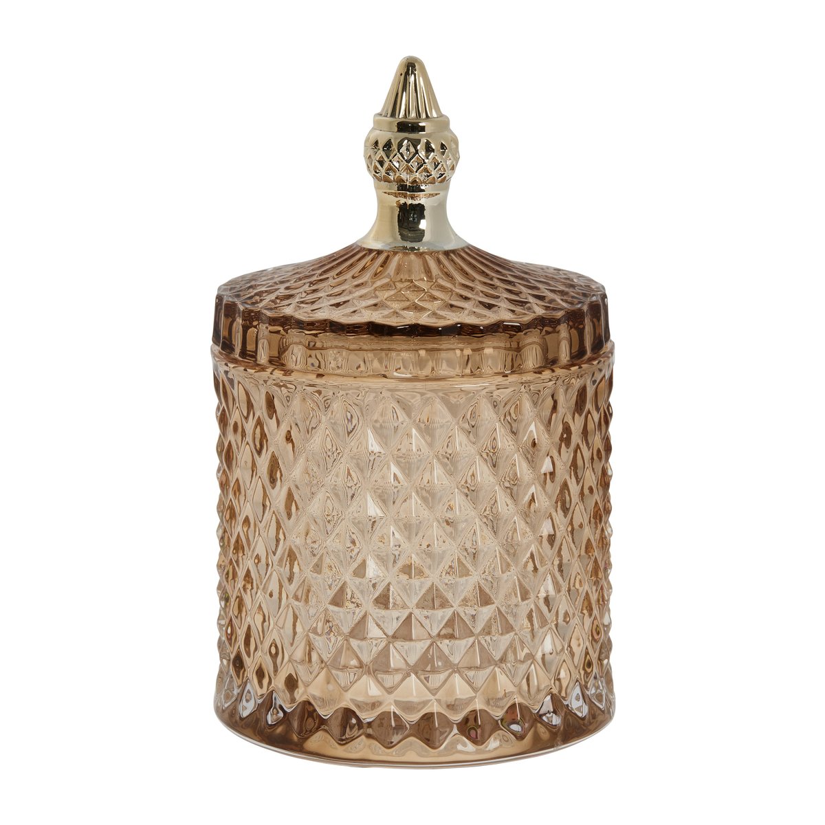 Lene Bjerre Miya storage jar with lid o10.5 cm Golden brown