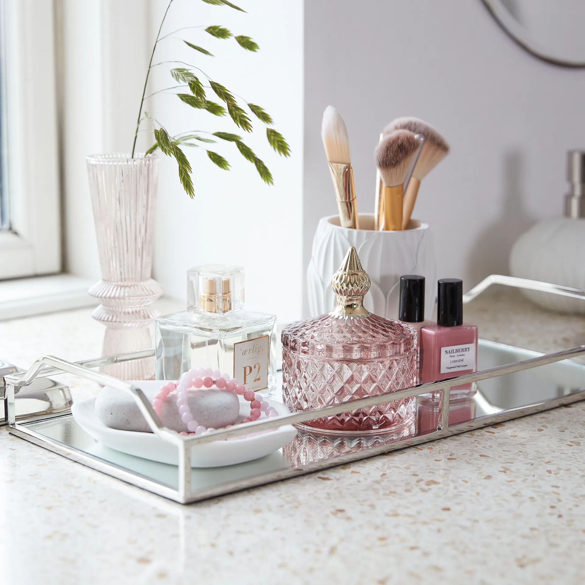 Miya storage jar with lid Ø8.5 cm, Misty rose Lene Bjerre