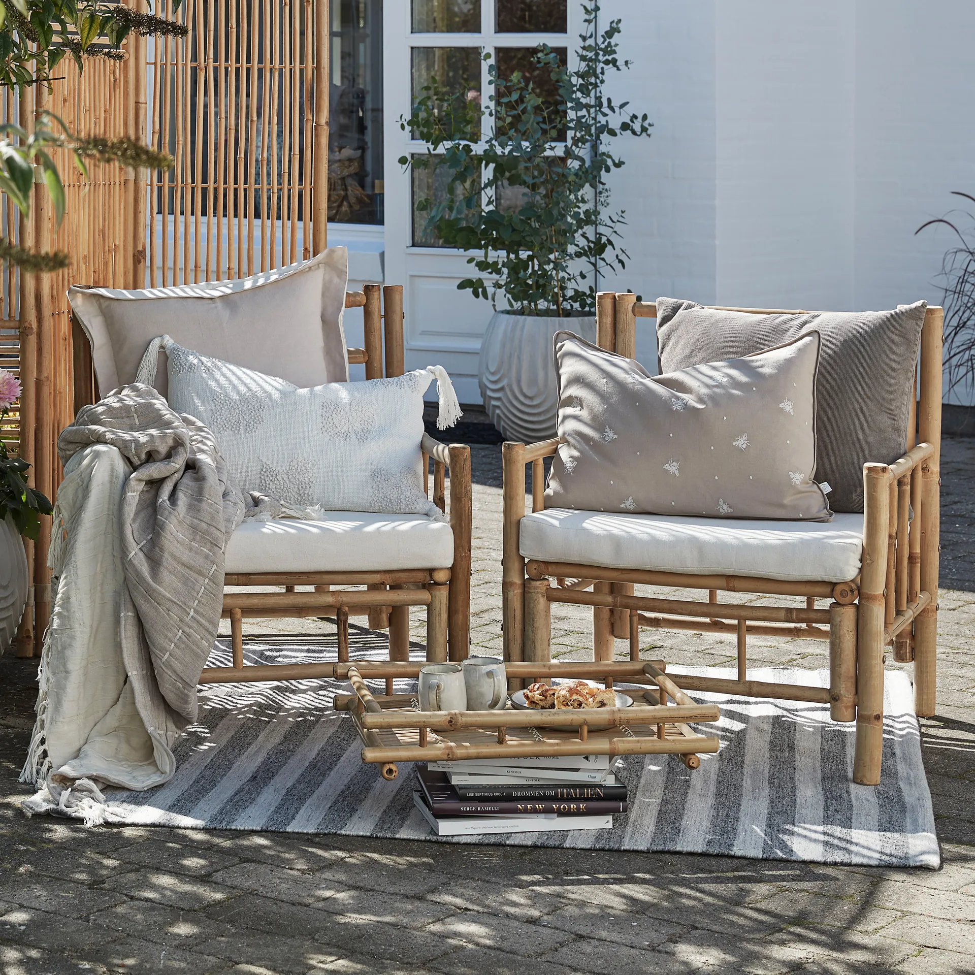 Monille cushion 50x50 cm, Silver grey Lene Bjerre