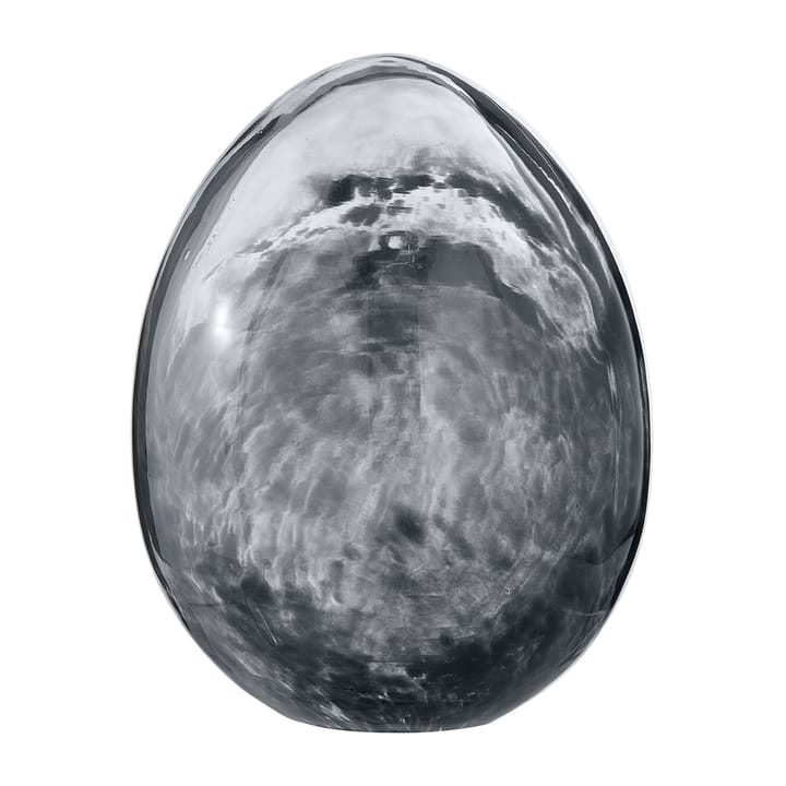Murina decorative egg 15 cm - Clear-black - Lene Bjerre