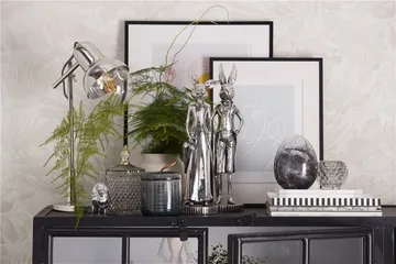 Murina decorative egg 15 cm - Clear-black - Lene Bjerre