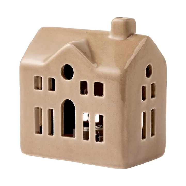Mythel tealight holder - Linen, 9.8x9.8x5.5 cm - Lene Bjerre