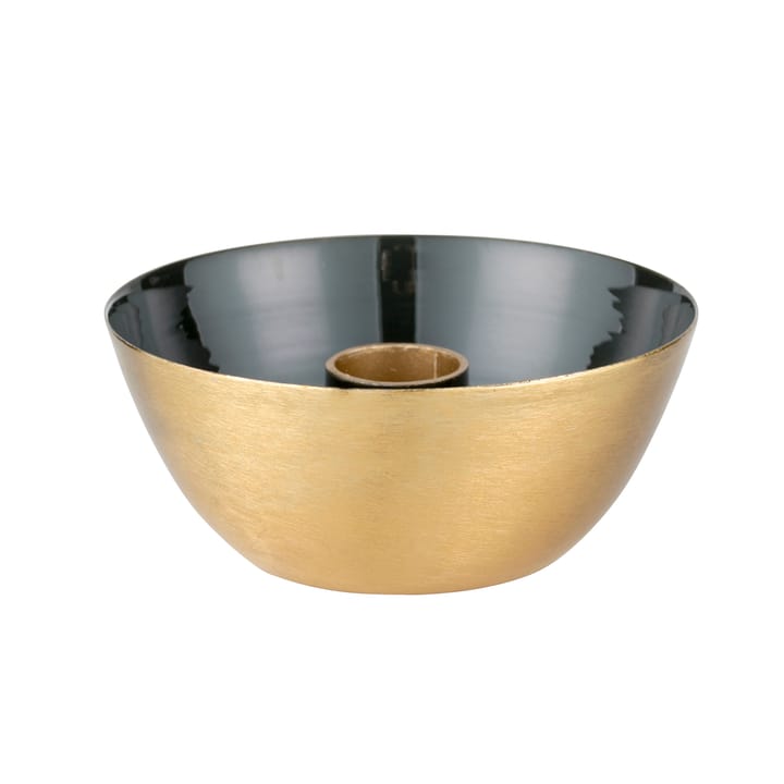 Nara candle sticks Ø10.5 cm - Grey-gold - Lene Bjerre