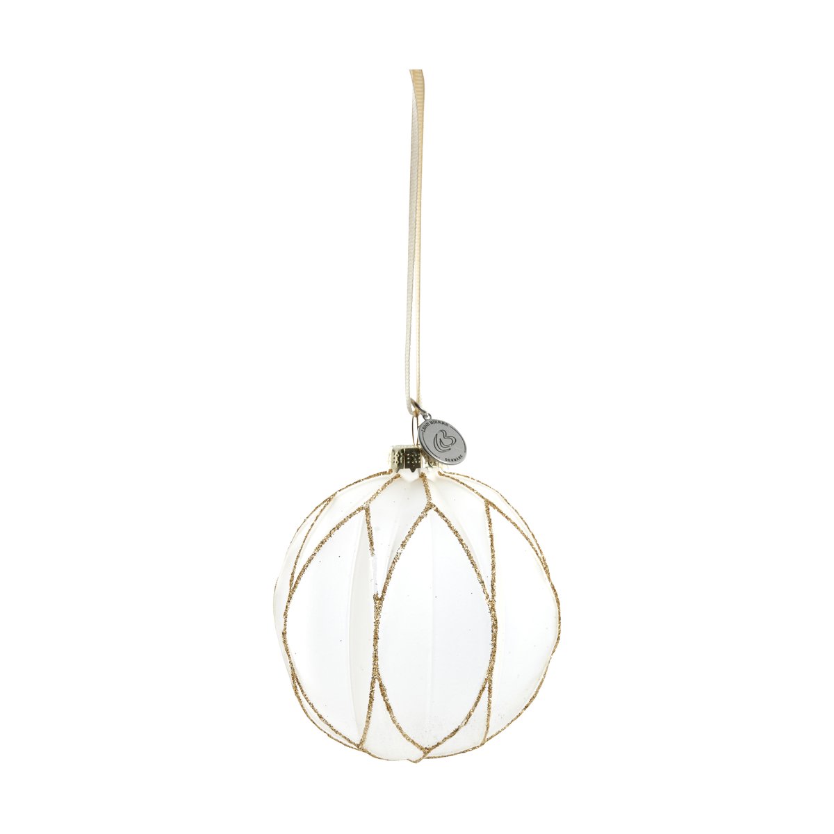 Lene Bjerre Navina Christmas bauble o8 cm White-Light gold
