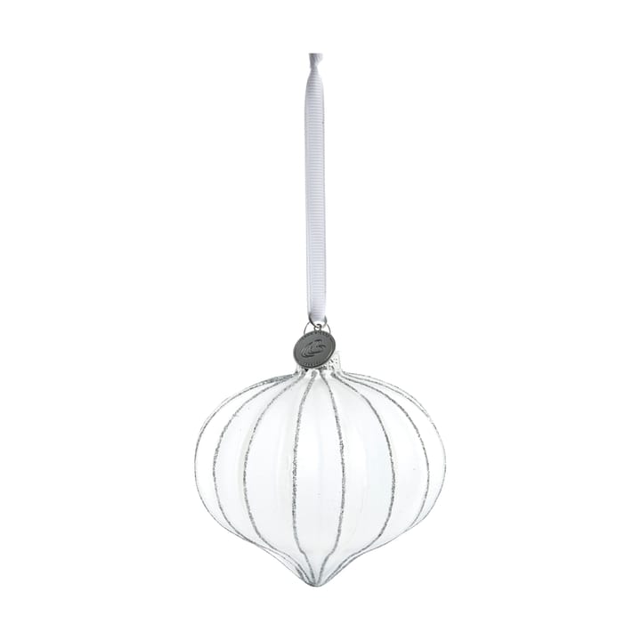 Navina Christmas bauble 8 cm, White-Silver Lene Bjerre