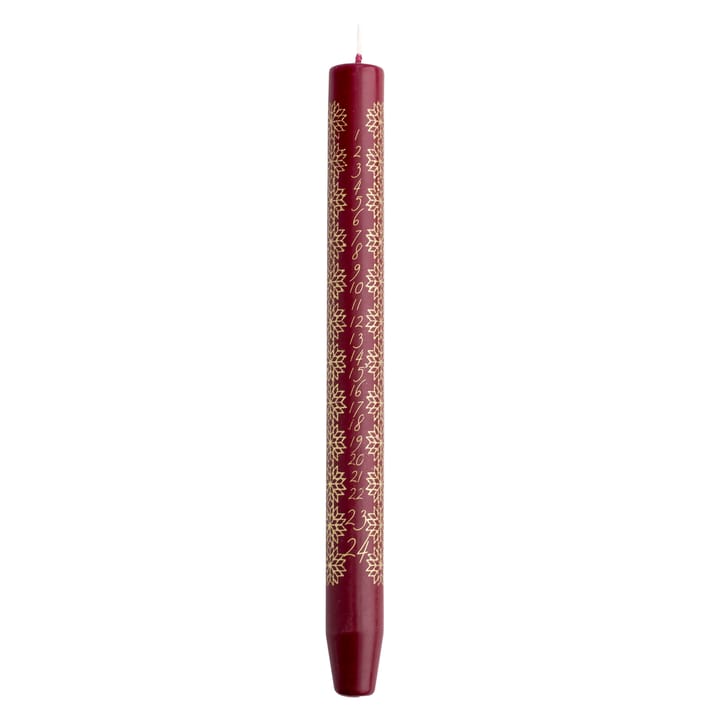 Nordic advent candle 29 cm - Pomegranate-gold - Lene Bjerre