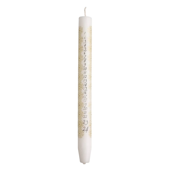 Nordic advent candle 29 cm - White-gold - Lene Bjerre