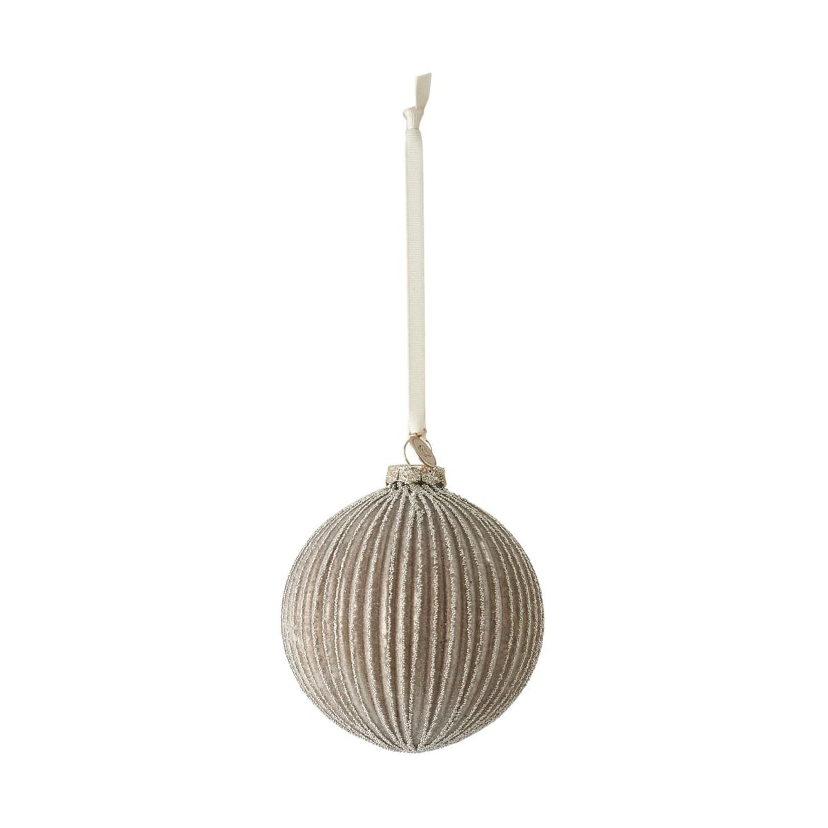 Lene Bjerre Norille Christmas bauble o11 cm Antique brown, ribbed