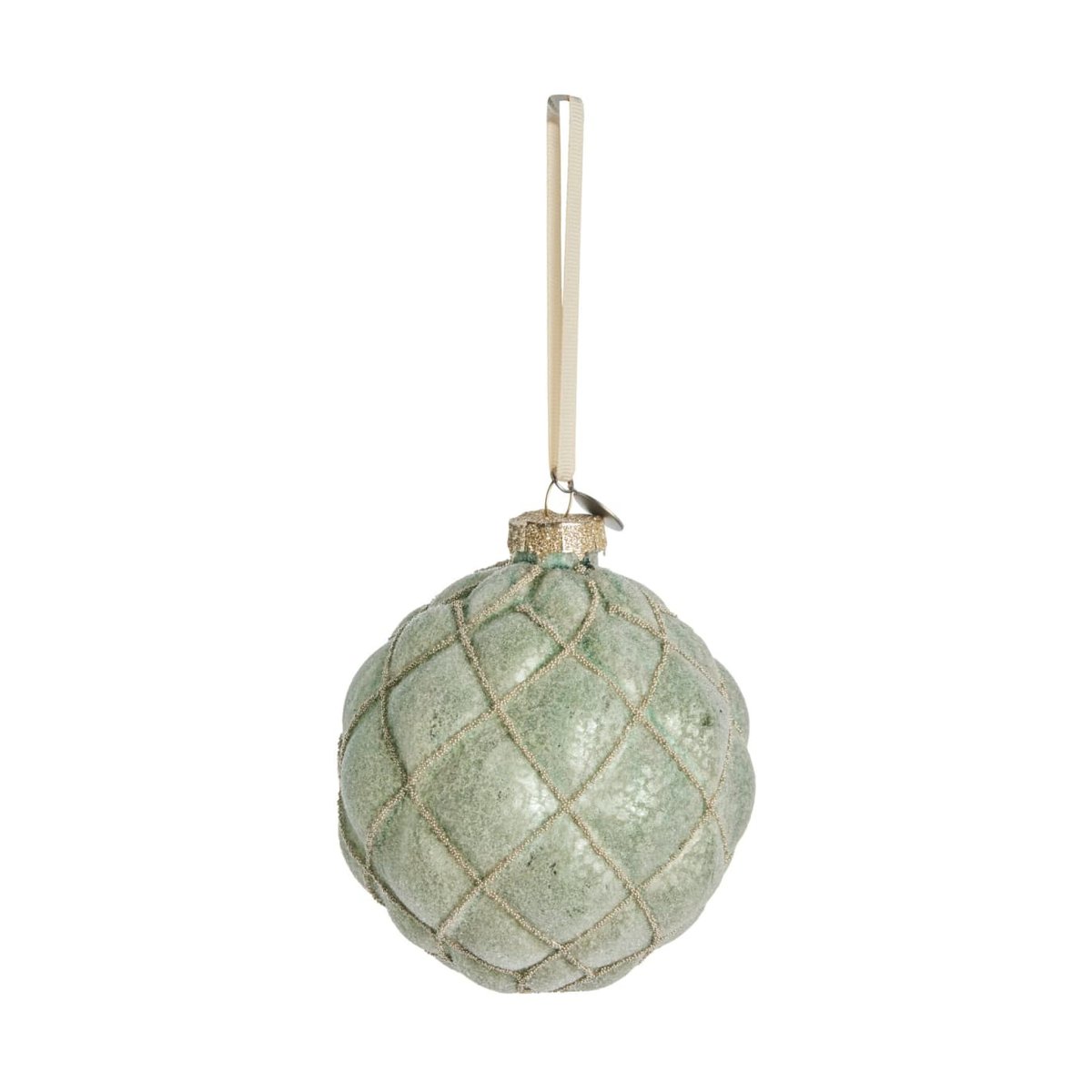 Lene Bjerre Norille Christmas bauble o11 cm Dusty green, mesh