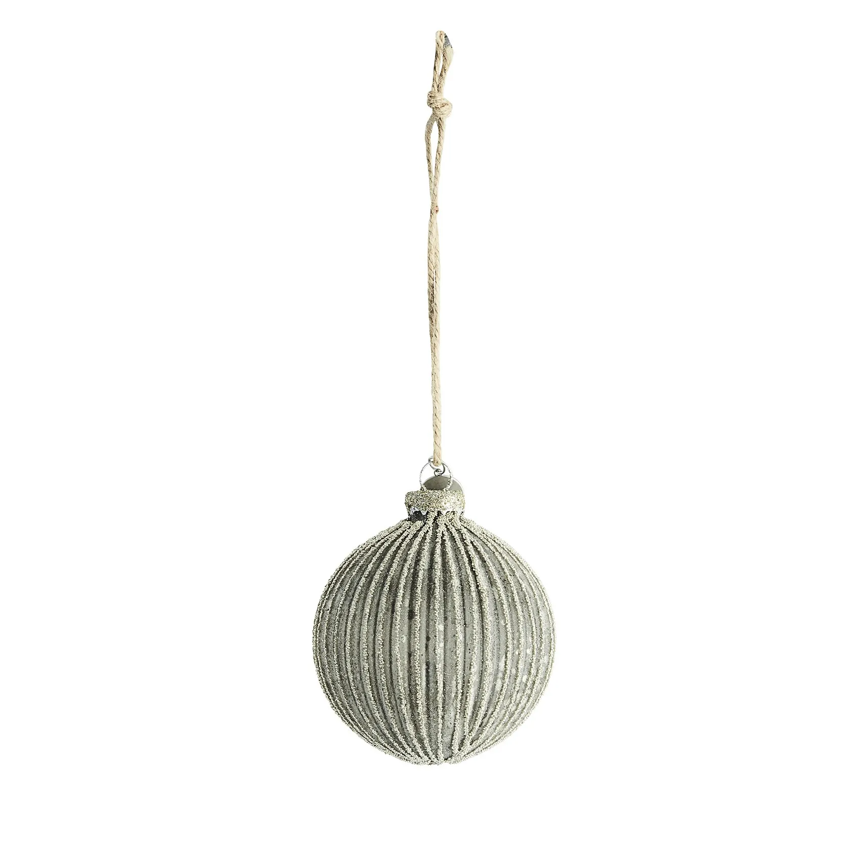 Norille Christmas bauble Ø8 cm, Dark grey-silver Lene Bjerre