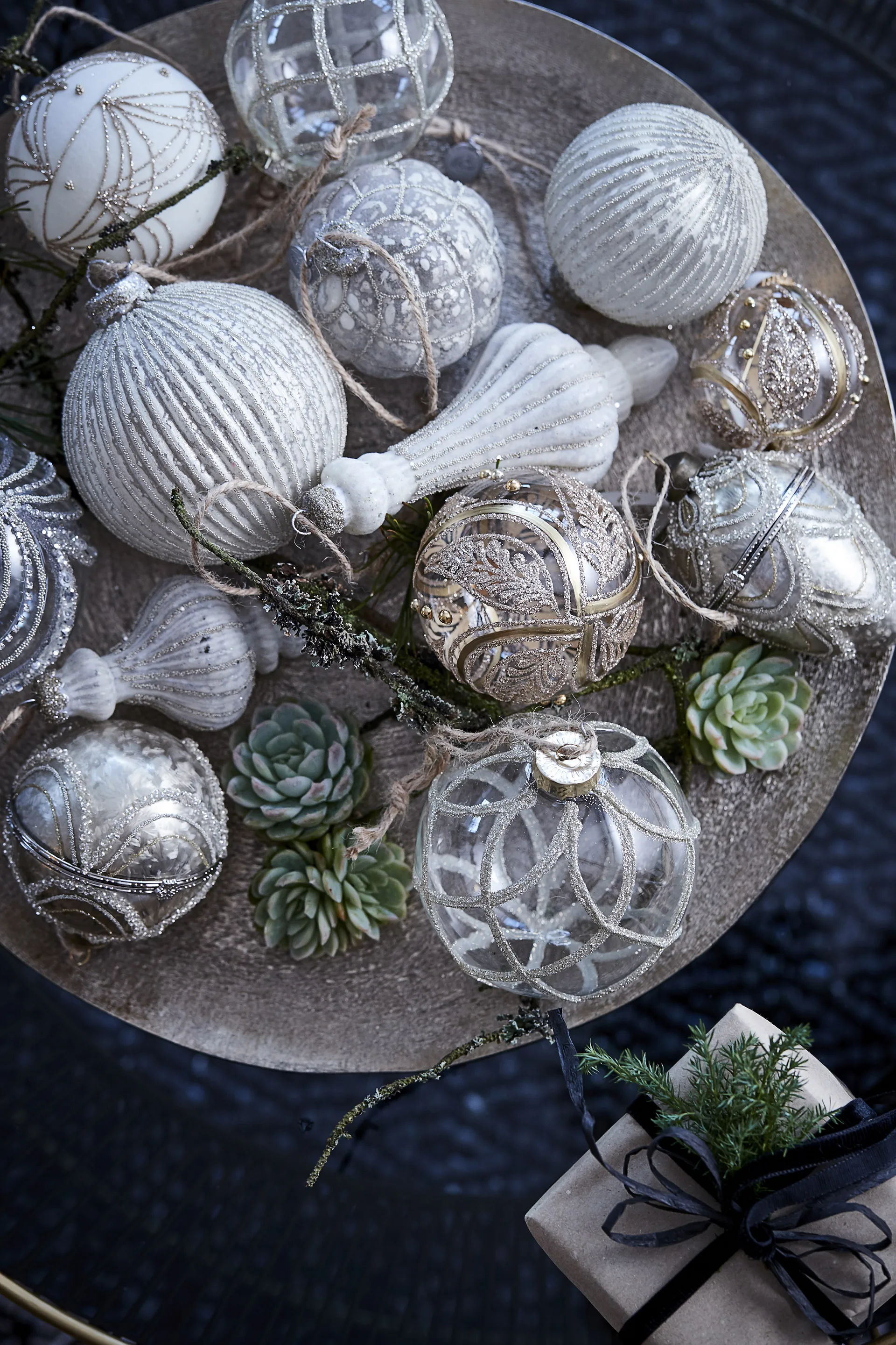 Norille Christmas bauble Ø8 cm, Off white Lene Bjerre