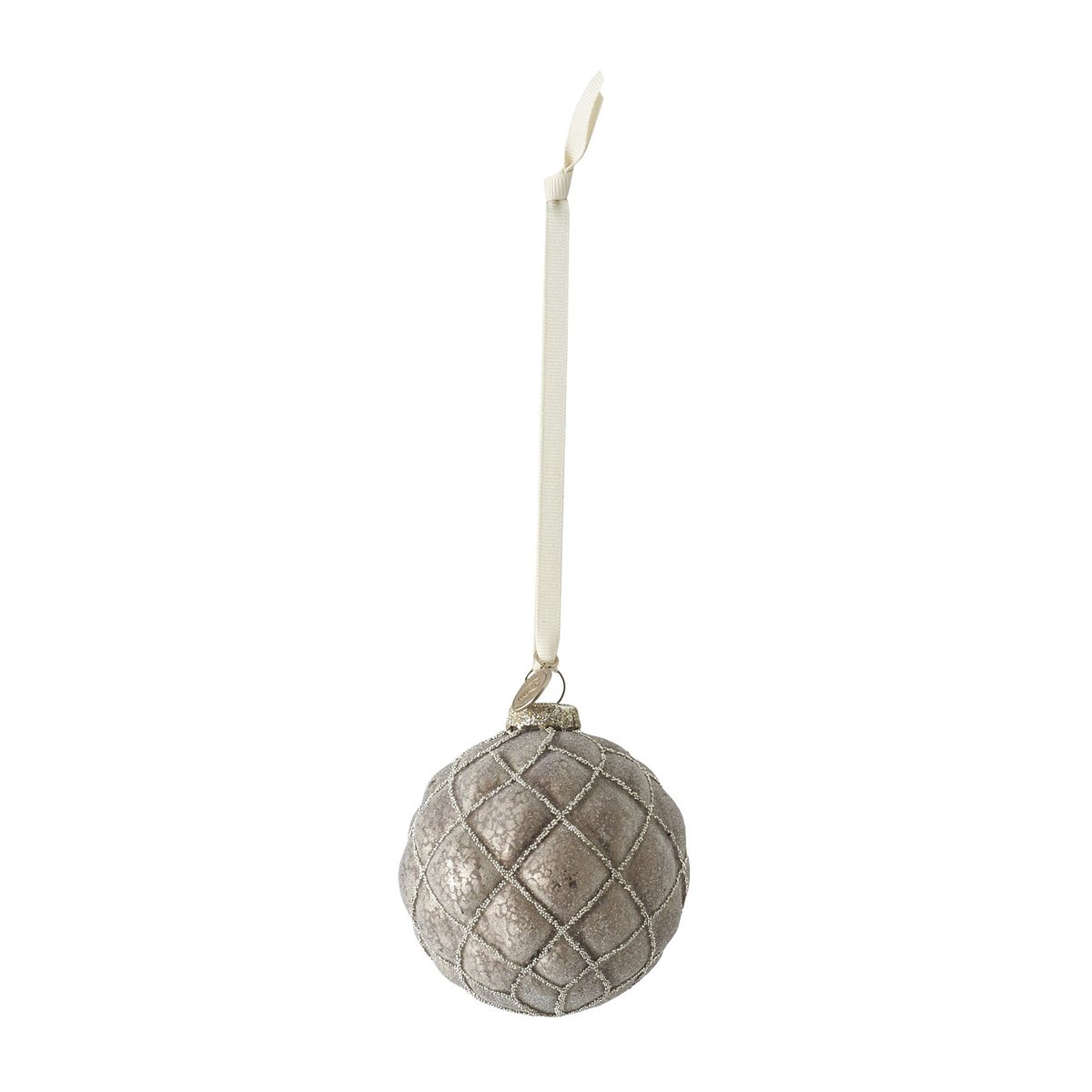Lene Bjerre Norille Christmas Bauble rutig o8 cm Antique brown