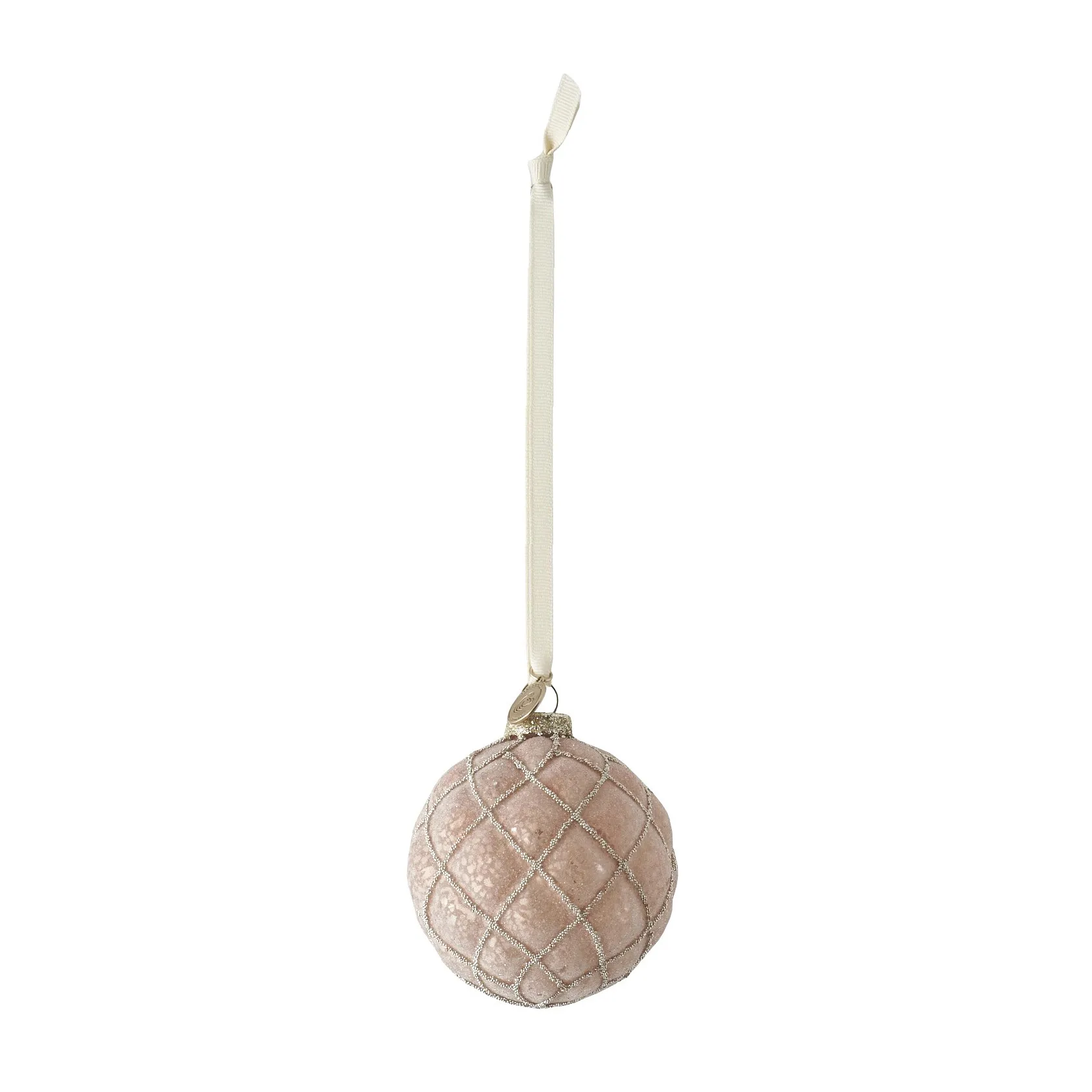 Norille Christmas Bauble rutig Ø8 cm, Powder Lene Bjerre