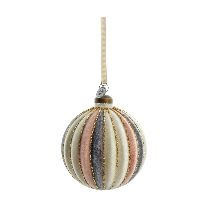 Noville Christmas bauble Ø10 cm, White-dark grey-rose Lene Bjerre