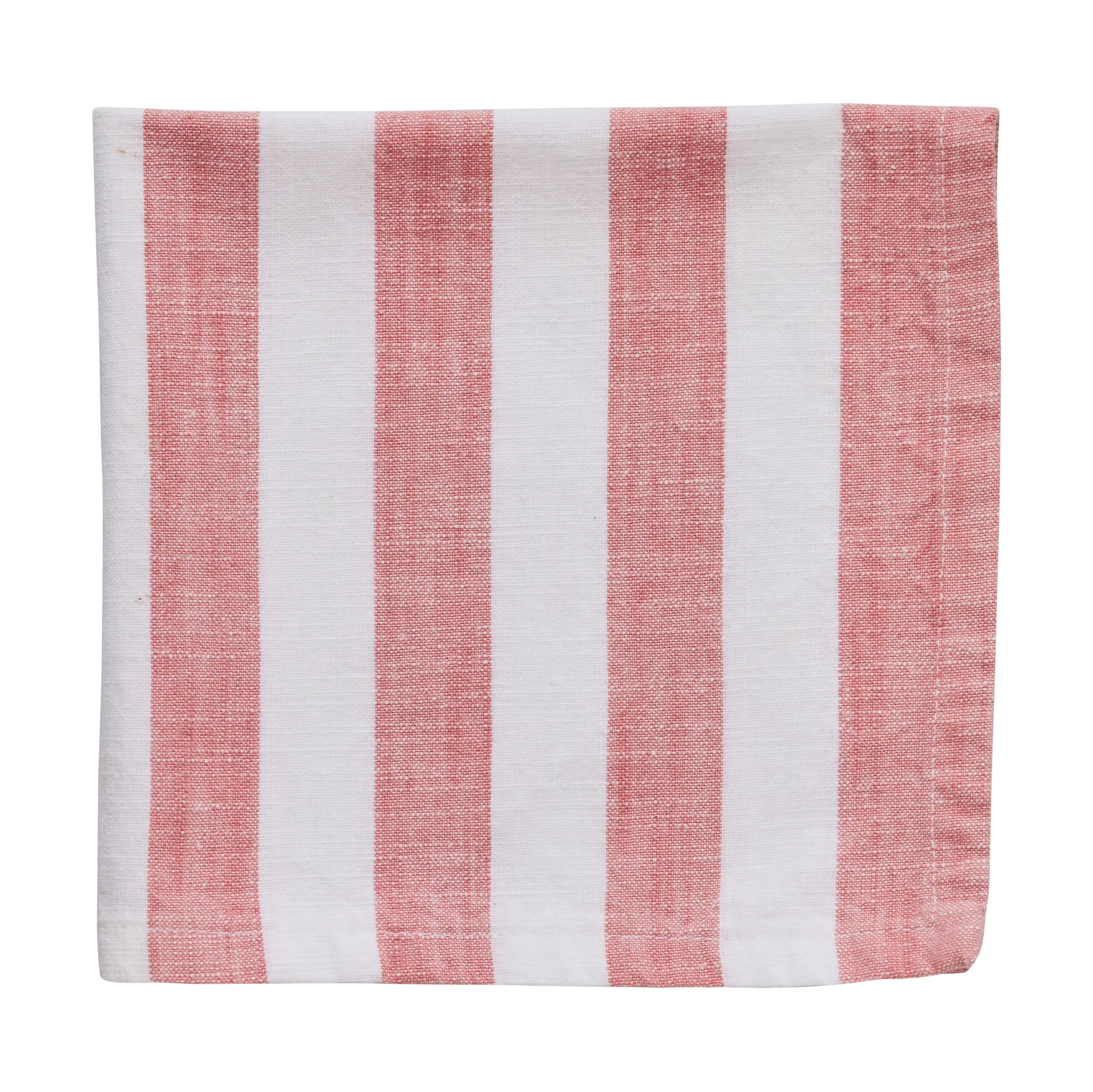 Olivia cotton napkin 40x40 cm, Off white-dark coral Lene Bjerre