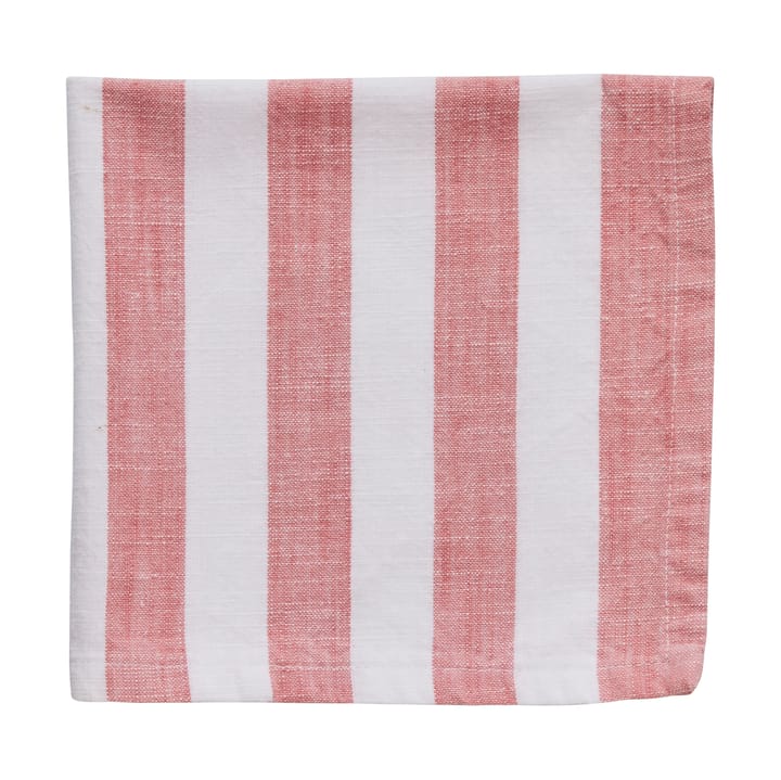 Olivia cotton napkin 40x40 cm - Off white-dark coral - Lene Bjerre