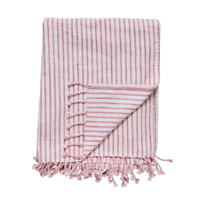 Olivia throw 130x170 cm - Off white-dark coral - Lene Bjerre