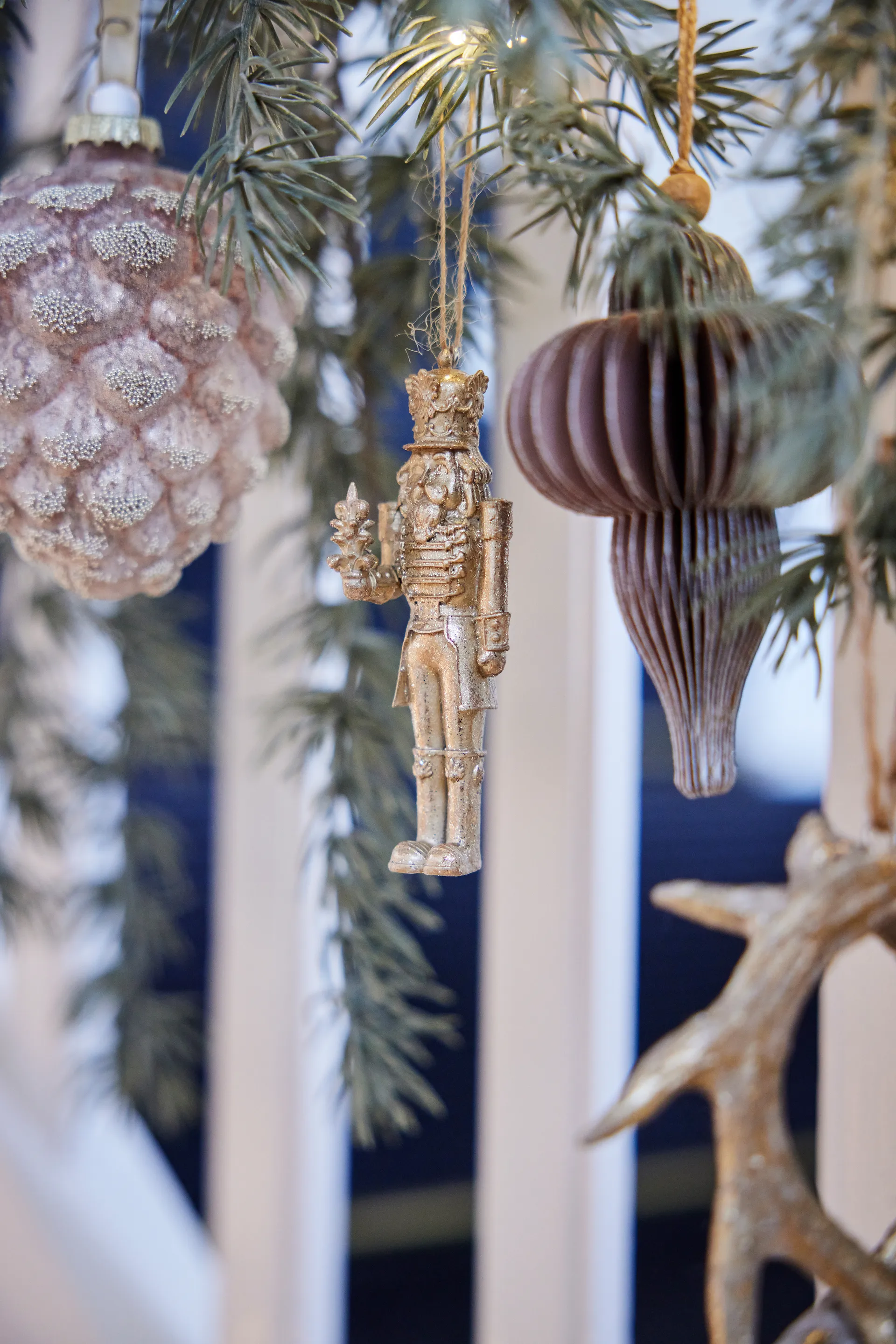 Paline decoration pendant 10 cm, Dark rose-silver Lene Bjerre