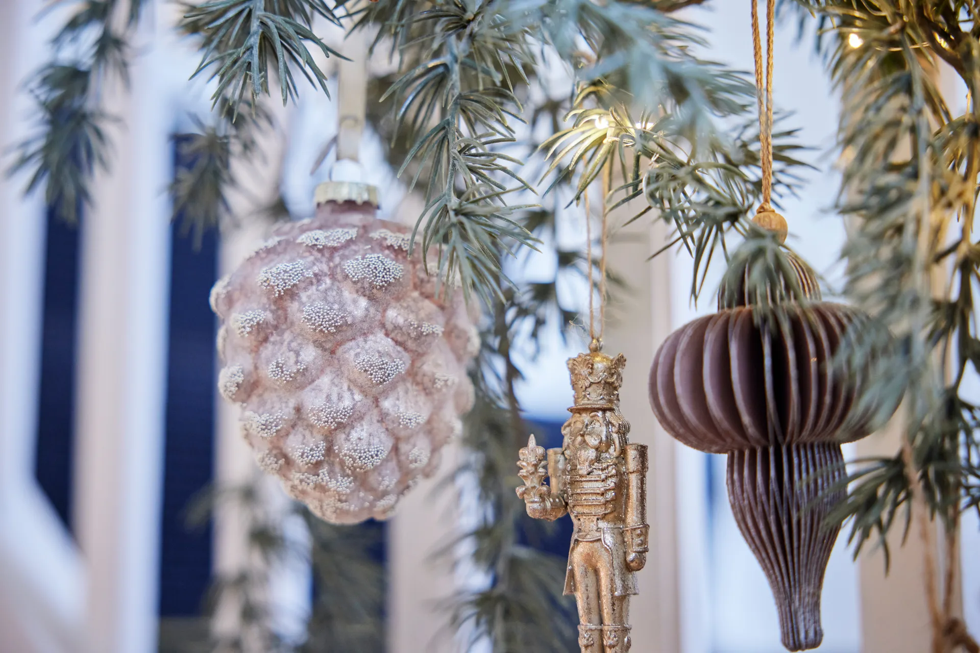 Paline decoration pendant 10 cm, Dark rose-silver Lene Bjerre