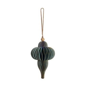 Paline decoration pendant 10 cm - Green-silver - Lene Bjerre