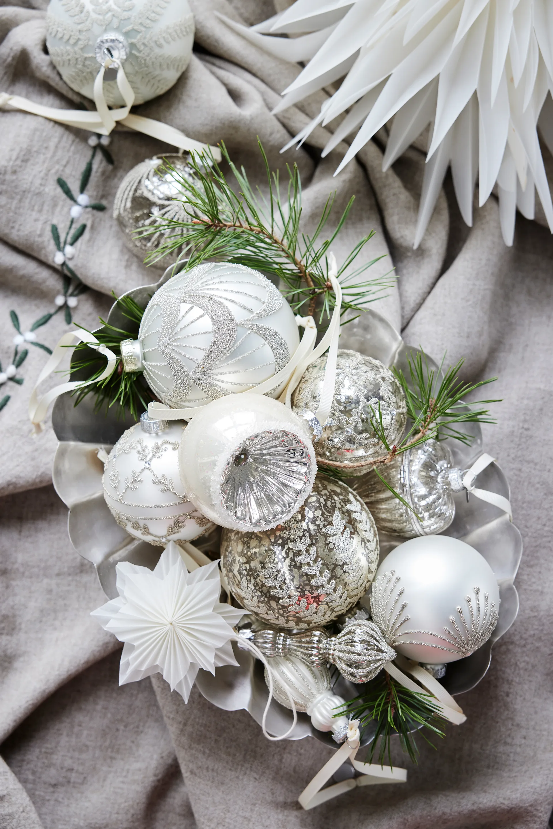 Palisa star decoration pendant 10 cm, Off white Lene Bjerre