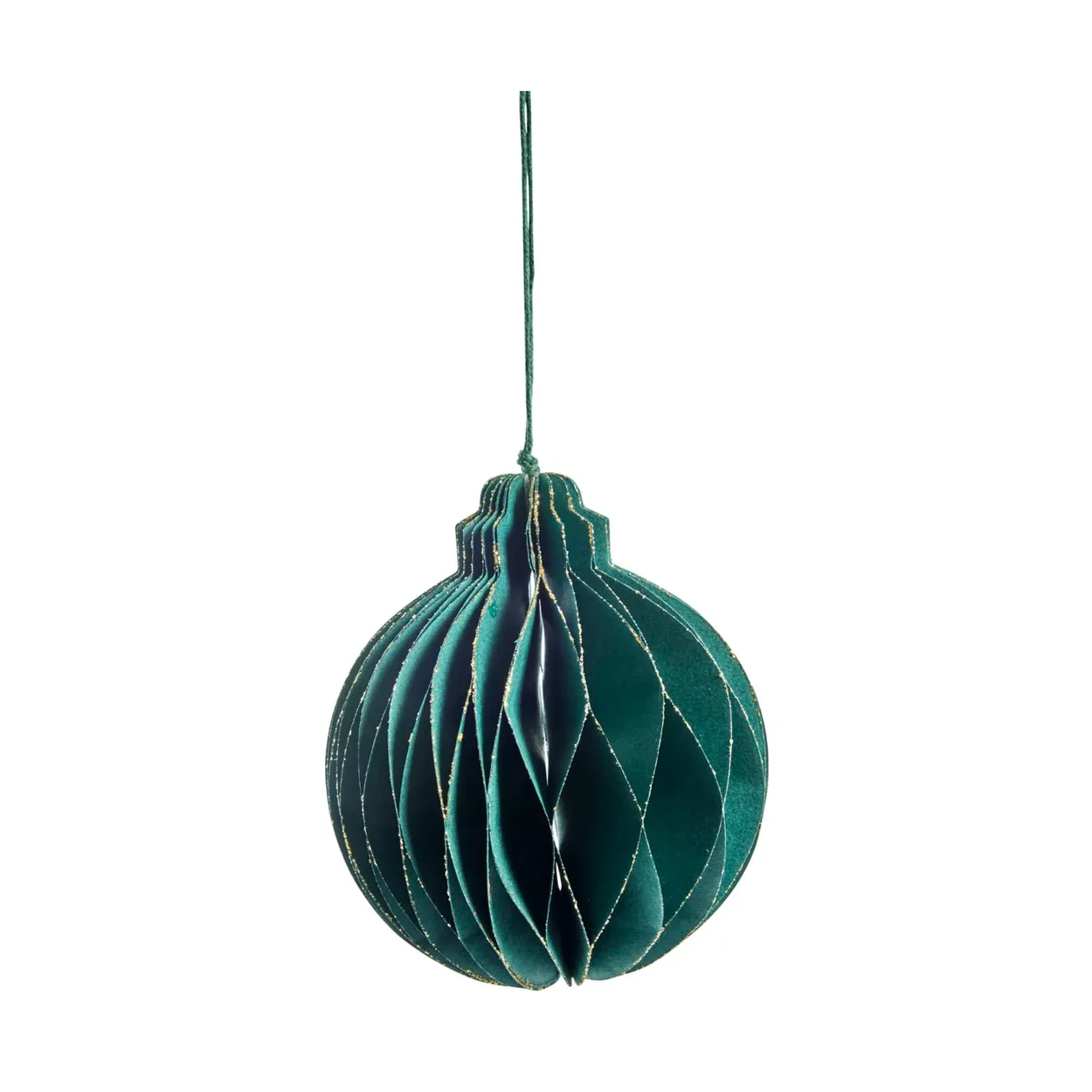 Lene Bjerre Pappia Christmas tree decoration 12 cm Dark green, round