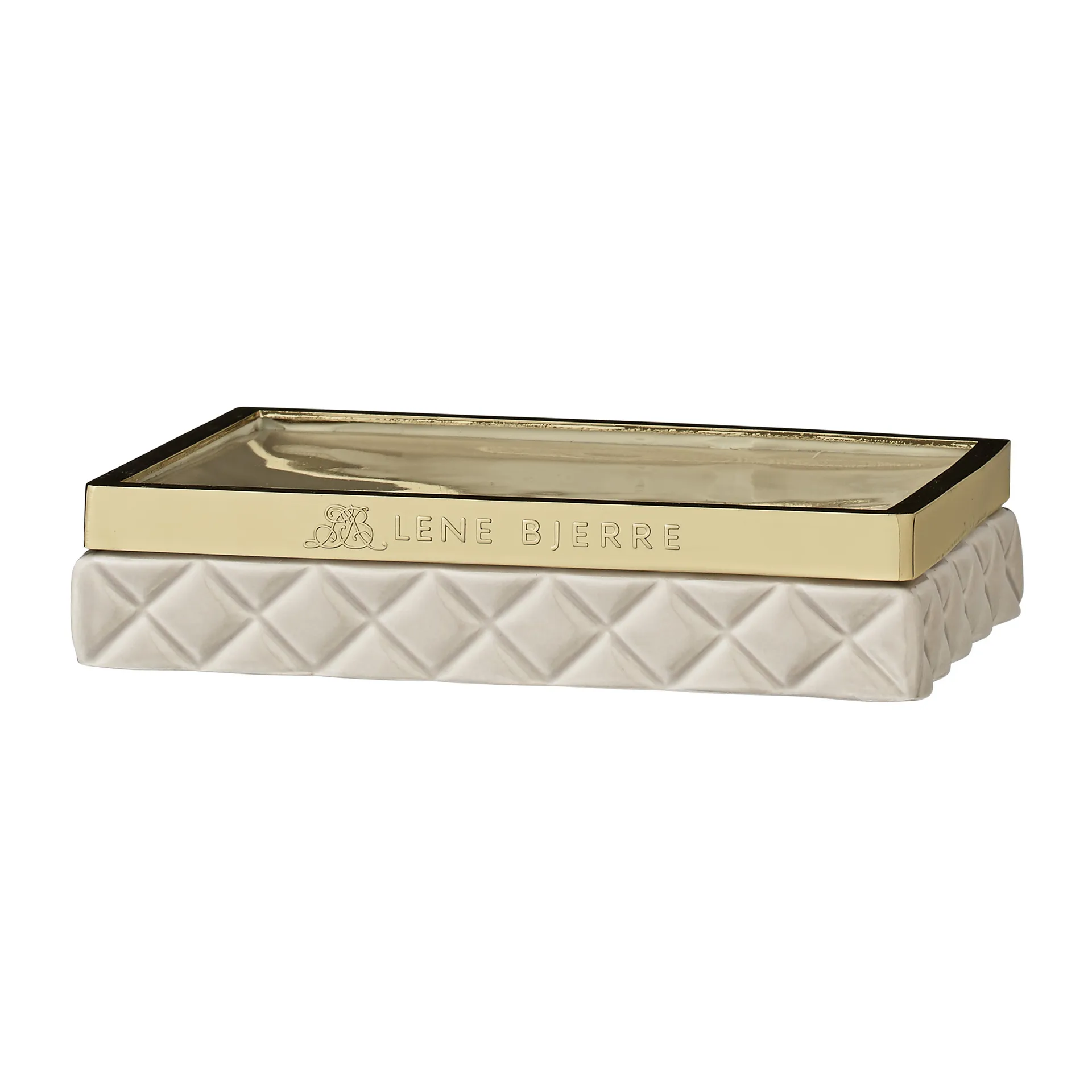 Portia soap dish, camel-gold Lene Bjerre