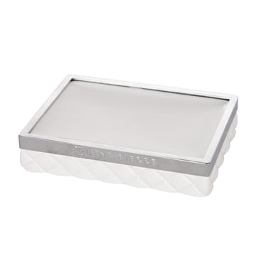 Portia soap dish - white-silver - Lene Bjerre