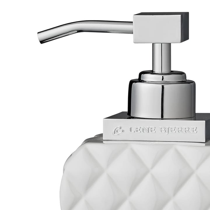 Portia soap dispenser - white-silver - Lene Bjerre