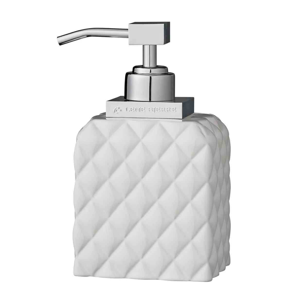 Lene Bjerre Portia soap white-silver | Scandinavian Design | Soap dispensers & dishes | Silver-coloured