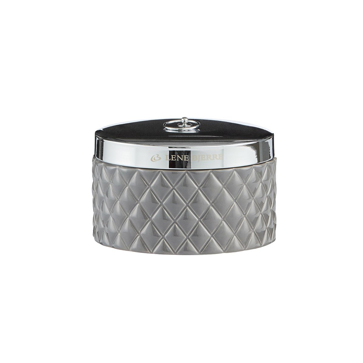 Lene Bjerre Portia storage box o15 cm grey-silver | Scandinavian Design | Boxes & jars | Grey
