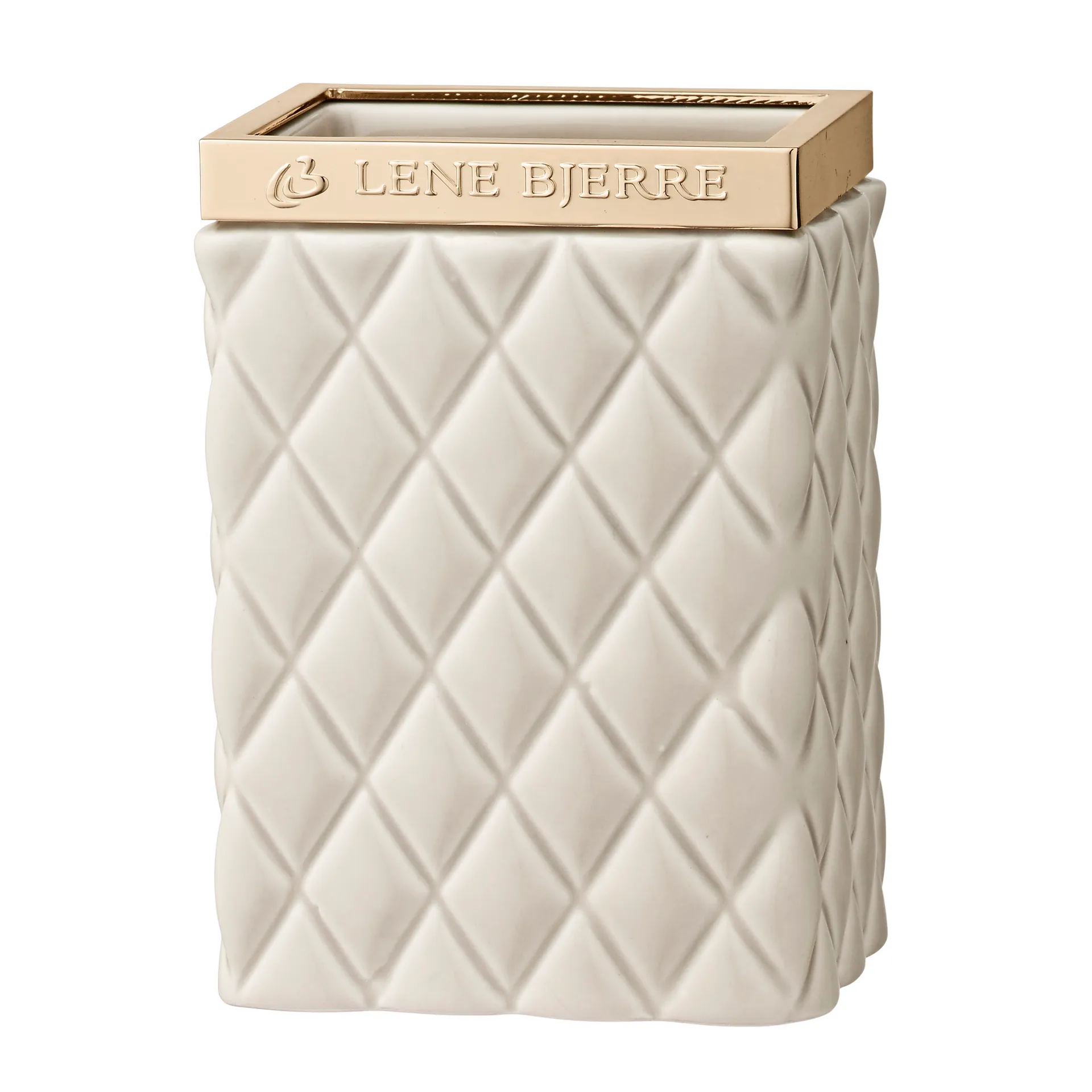 Portia toothbrush mug, camel-gold Lene Bjerre