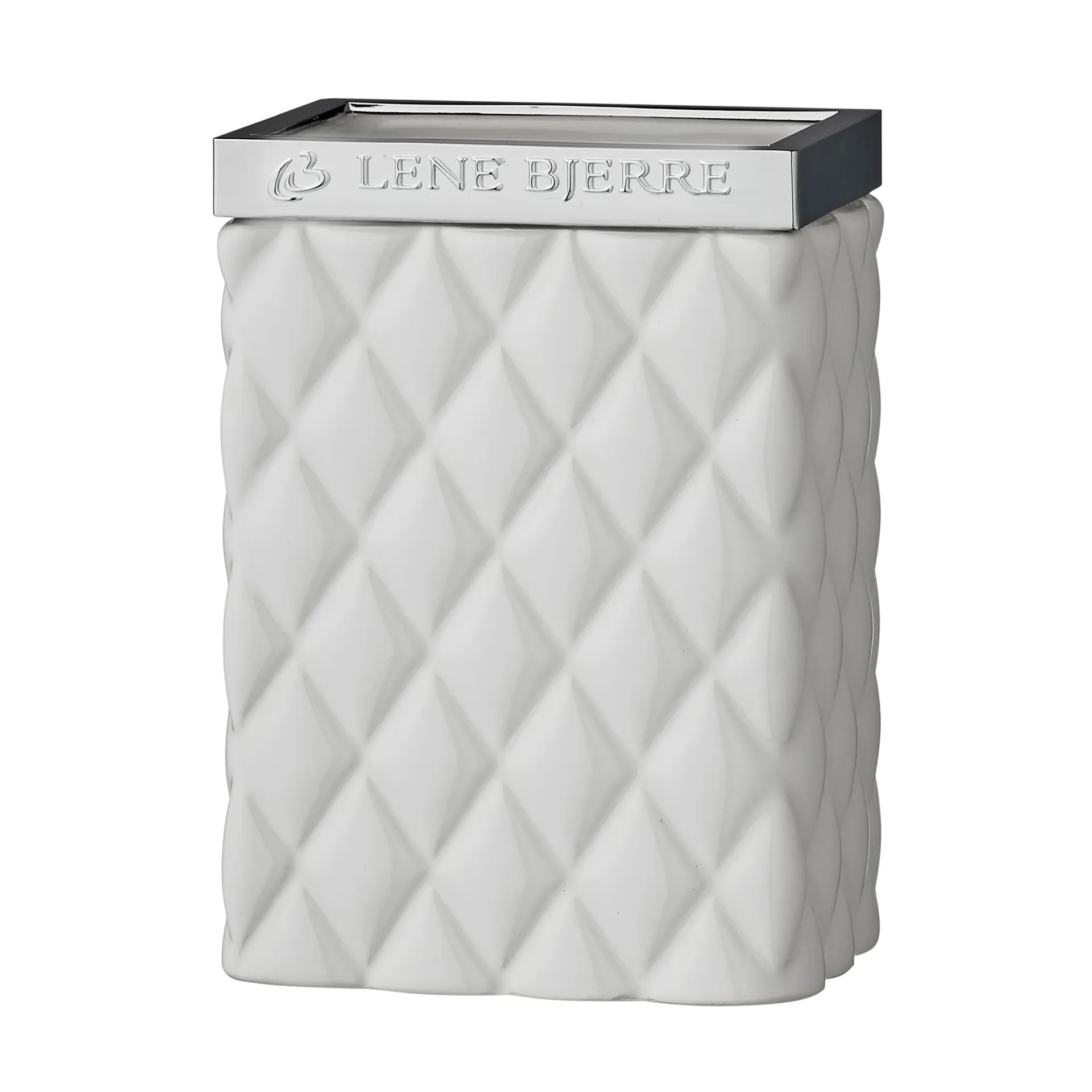 Portia toothbrush mug, white-silver Lene Bjerre