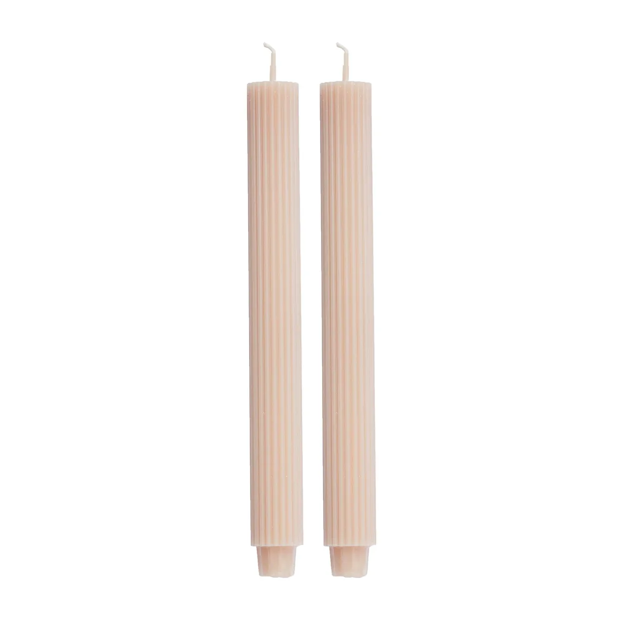 Lene Bjerre Ribbat light 25 cm 2-pack bark | Scandinavian Design | Candles | Orange