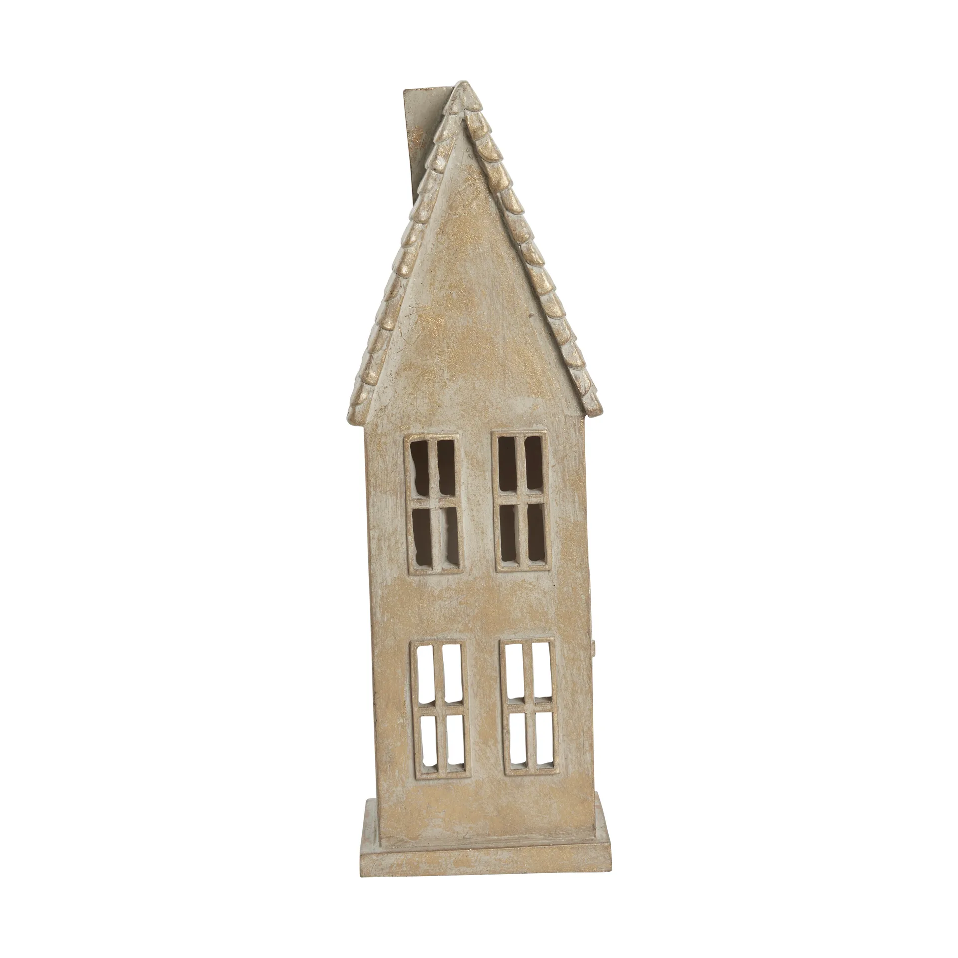 Seholia decorative house 28 cm, Antique Light gold Lene Bjerre