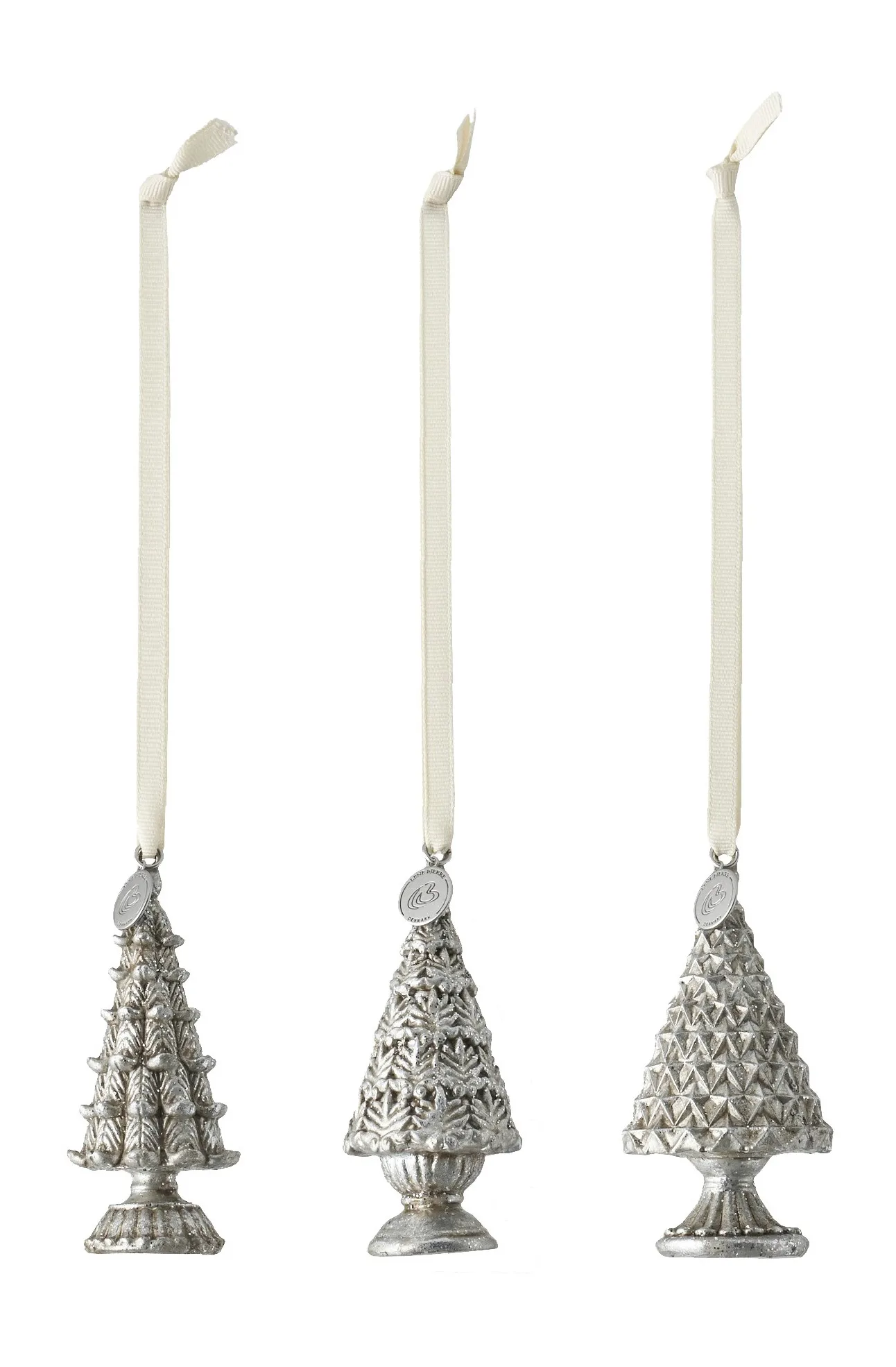 Sella Christmas trees 3-pack, Antique silver Lene Bjerre