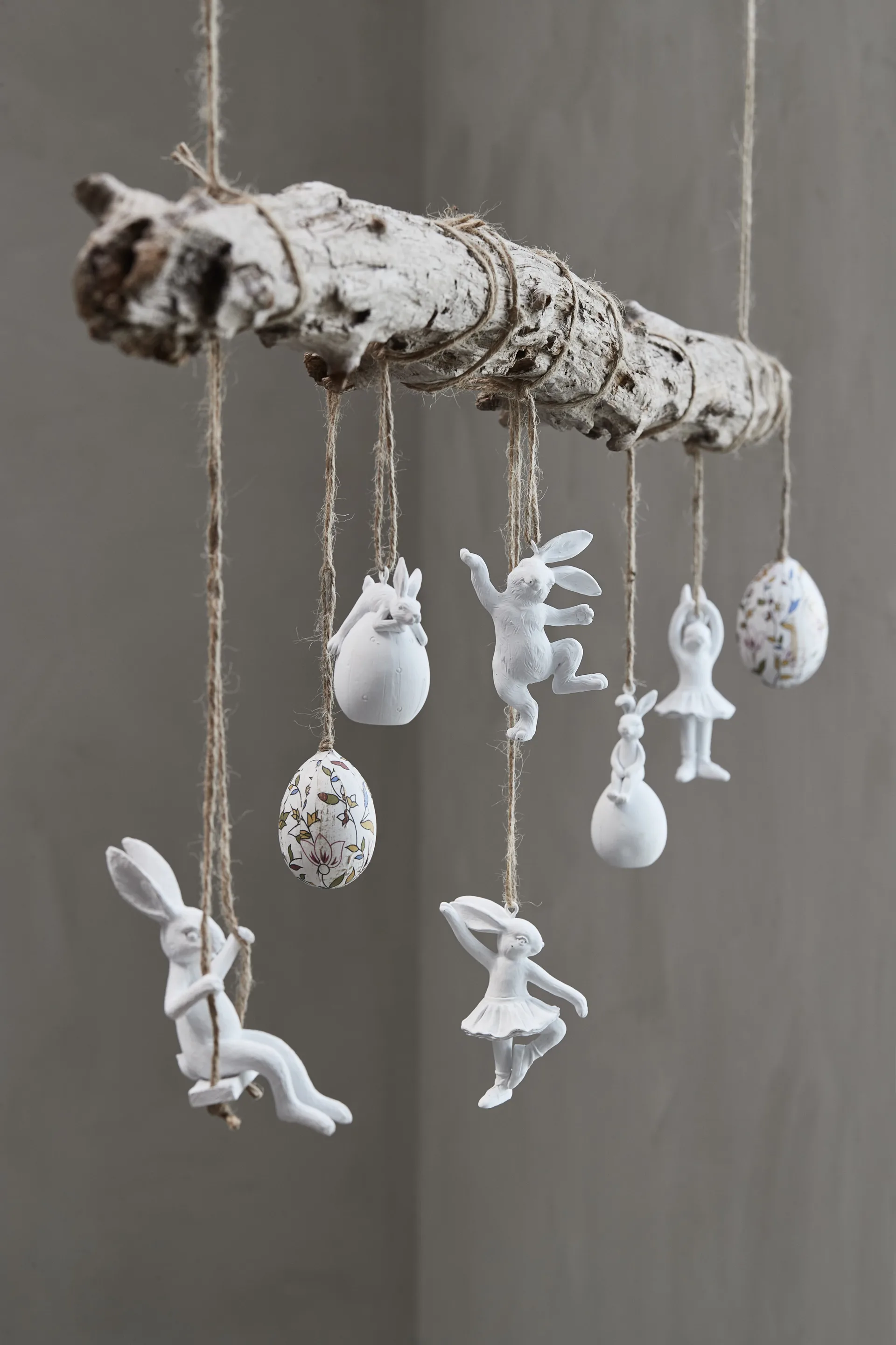 Semina Easter decoration laying hare, White Lene Bjerre