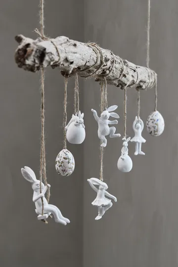 Semina Easter decoration laying hare - White - Lene Bjerre
