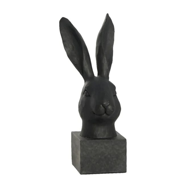 Semina Easter hare bust 26 cm, Black Lene Bjerre