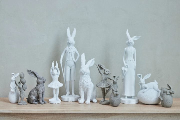 Semina figurin dancing hare 20 cm - Grey - Lene Bjerre