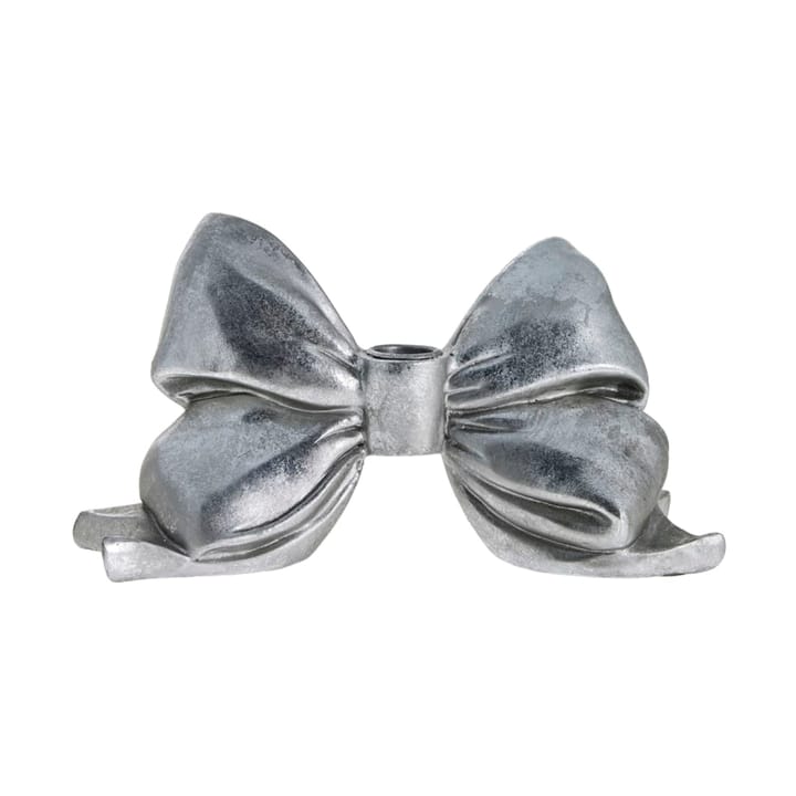 Serafina bow candlestick 12.7 cm - Antique silver - Lene Bjerre