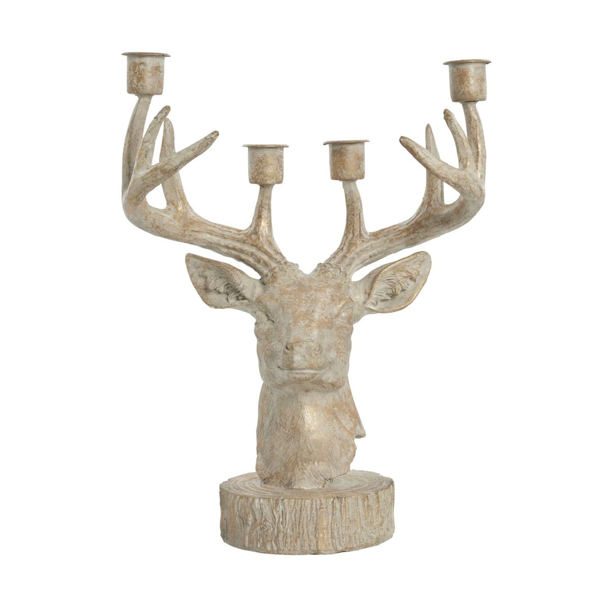 Lene Bjerre Serafina candle holder deer 31 cm Antique gold light