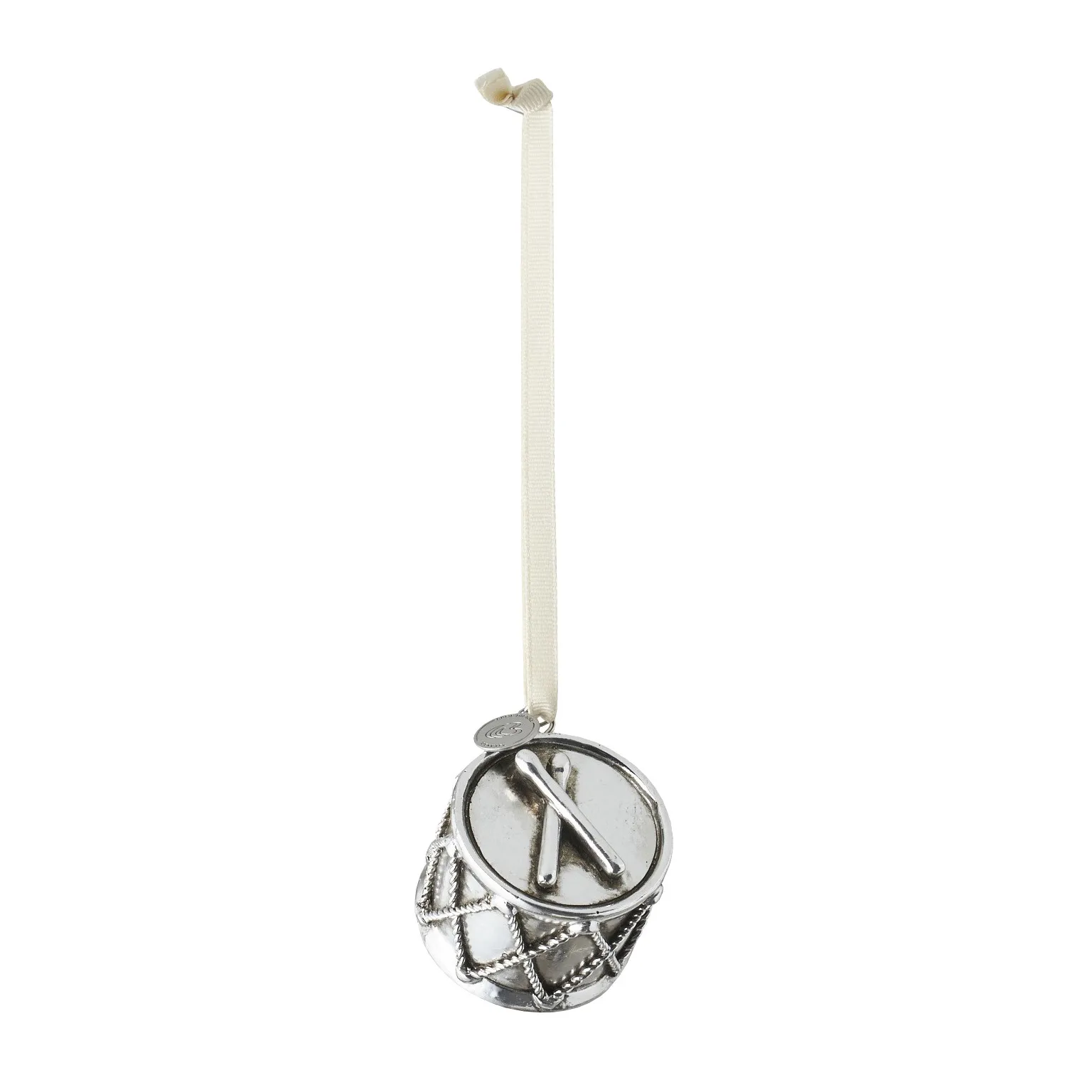 Serafina Christmas decoration drum 4.5 cm, Antique silver Lene Bjerre