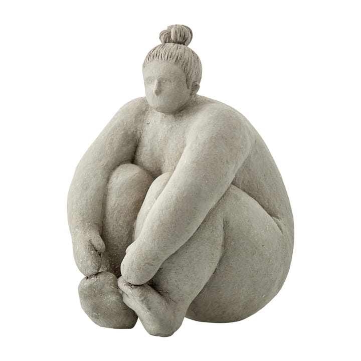 Serafina decoration sitting woman 24 cm - Grey - Lene Bjerre