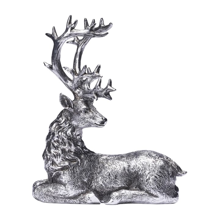 Serafina lying reindeer 24 cm - Antique silver - Lene Bjerre
